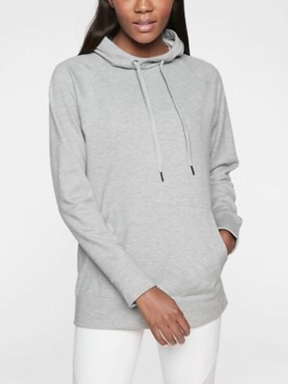 Athleta Grey Incline Hoodie Hooded Sweatshirt Small